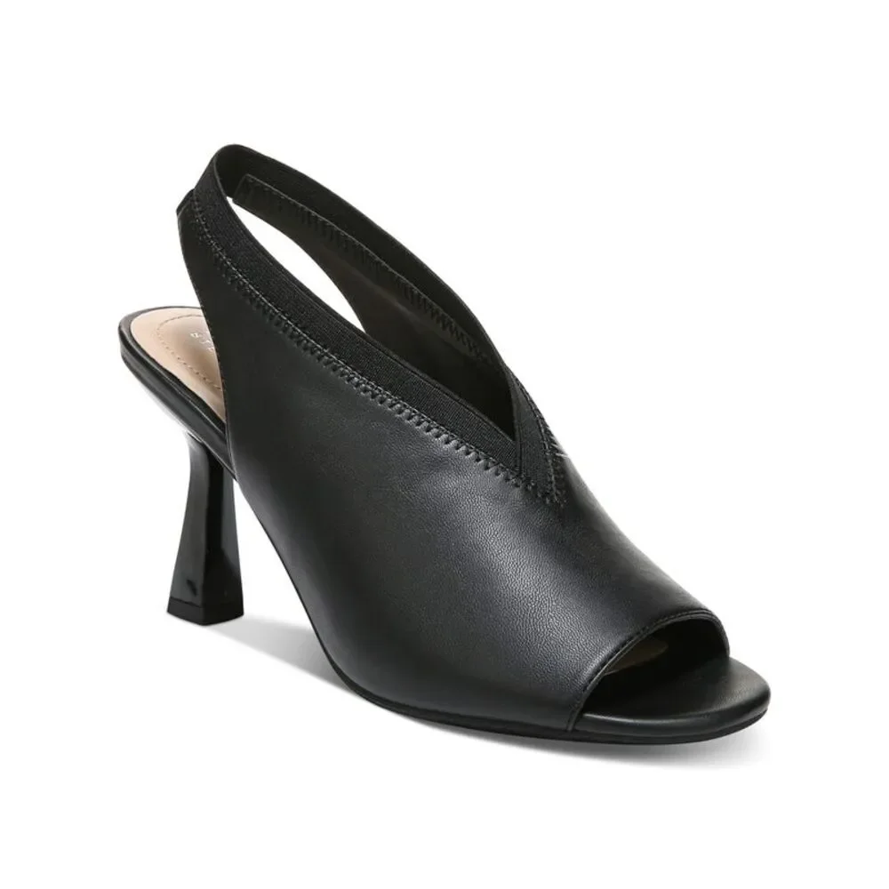 ALFANI Womens Black Ceal Peep Toe Sculpted Heel Slip On Dress Slingback 9 M